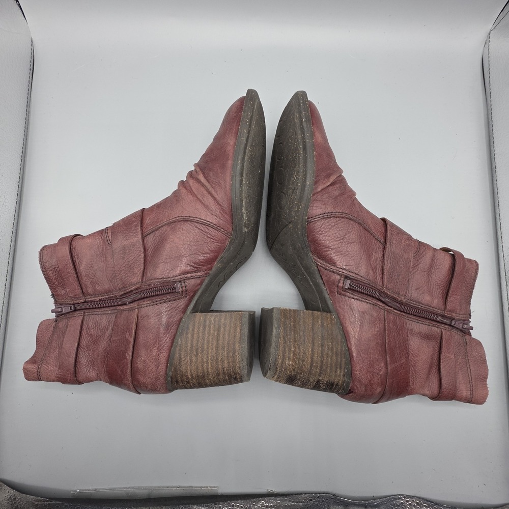 Naya Virtue Boots Women 8 Oxblood Bordo Leather Ankle Western Boho Anthropologie - Picture 8 of 14